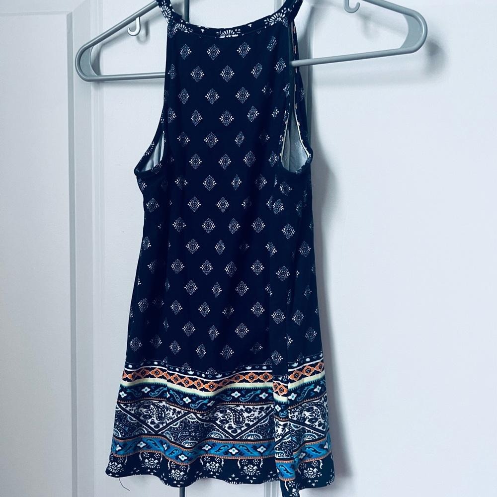 No Boundaries. XS tank top. Navy blue.